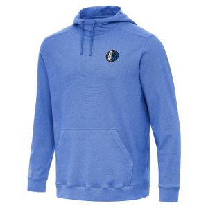 Antigua Dallas Exceptional Mavericks Heather Blue Cloud Pullover Hoodie Sports fans