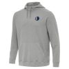 Antigua Dallas Mavericks Luxurious Heather Gray Cloud Pullover Hoodie Authentic look! Wear this genuine jersey.