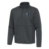 Antigua Top - notch Dallas Mavericks Pewter Twist Quarter Zip Pullover Top Sports fans