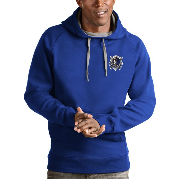 Antigua Dallas Mavericks Royal Victory Premium - grade Pullover Hoodie Limited stock! Be quick and grab this must - have jersey to support your team.