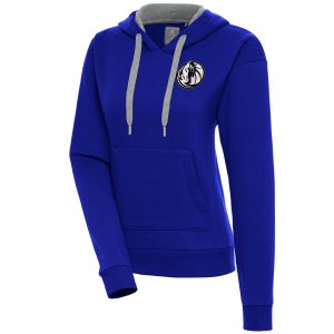Antigua Dallas Mavericks Women's Blue Brushed Metallic Victory Sophisticated Pullover Hoodie Gift idea! Surprise a sports fan with this amazing jersey.