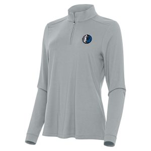 Antigua Dallas Mavericks Women's Gray Intent Quarter Zip Luxurious Top Act fast! Only a handful left. Secure this amazing jersey now.