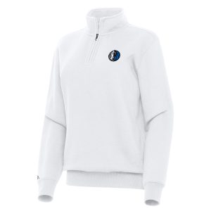 Antigua Dallas Mavericks Women's White Notable Victory Quarter Zip Sweatshirt Flash sale! Snag this great jersey at a discounted price.