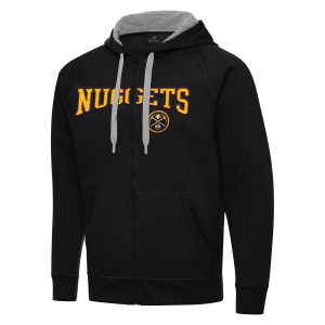 Antigua Denver Nuggets Black Big & Exquisite Tall Victory Full Zip Hoodie Jacket Experience luxury! Order this high - end jersey.