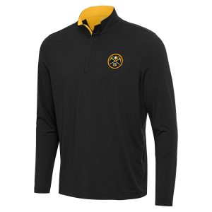 Antigua Amazing Denver Nuggets Black/Gold Content Quarter Zip Top Trending now! Grab this hot jersey while you can.