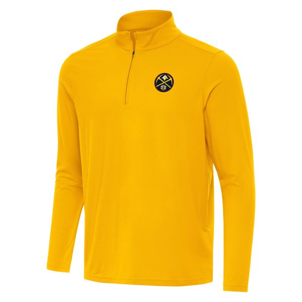 Antigua Denver Nuggets Gold Intent Quarter Zip Top Glamorous Collectors