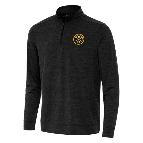 Antigua Denver Nuggets Heather Black Bright Charming Quarter Zip Top Don't be left out! Get this stylish jersey and show your team pride.