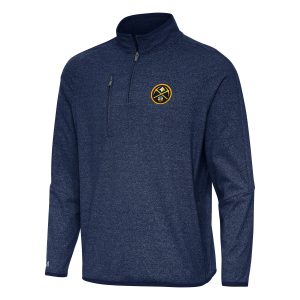 Antigua Denver Nuggets Striking Heather Navy Certain Quarter Zip Tri Blend Sweatshirt Designed for performance! Get this functional jersey.