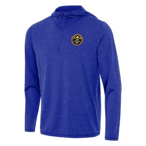 Antigua Denver Nuggets Top - notch Heather Royal Tidy Quarter Zip Hoodie Join the elite! Get this exclusive jersey.