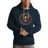 Antigua Superior Denver Nuggets Navy Logo Victory Pullover Hoodie Collectors