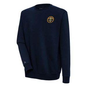 Antigua Denver Luxurious Nuggets Navy Victory Pullover Sweatshirt Don't be left out! Get this stylish jersey and show your team pride.