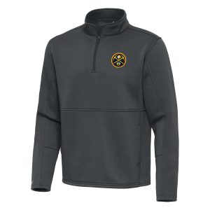 Antigua Denver Nuggets Pewter Superior Twist Quarter Zip Pullover Top New arrival! Check out this fresh and exciting jersey.