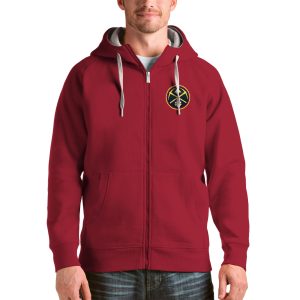 Antigua Denver Nuggets Notable Red Logo Victory Full Zip Hoodie Limited stock! Be quick and grab this must - have jersey to support your team.