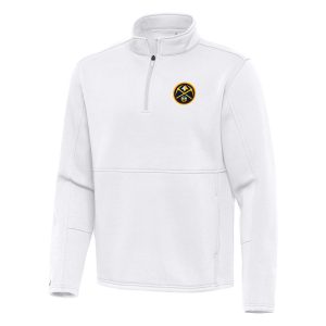 Antigua Denver Nuggets White Twist Quarter Zip Pullover Exceptional Top Designed for performance! Get this functional jersey.