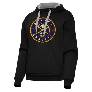 Antigua Denver Nuggets Women's Black Victory Pullover Hoodie Marvelous Sports enthusiasts