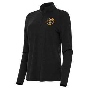 Antigua Denver Nuggets Classy Women's Heather Black Bright Quarter Zip Top For a short time only! Don't miss out on this fantastic jersey.