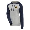 Antigua Denver Nuggets Women's Heather Gray/Navy Victory Raglan Sleeve Pullover Sophisticated Hoodie Act fast! Only a handful left. Secure this amazing jersey now.