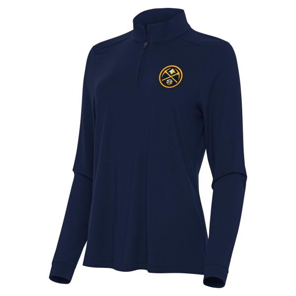 Antigua Denver Nuggets Women's Navy Fabulous Intent Quarter Zip Top Time - sensitive! Order now before the deal expires.