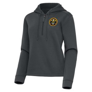 Antigua Denver Nuggets Women's Pewter Prime Contemporary Quarter Zip Hoodie Time - sensitive! Order now before the deal expires.