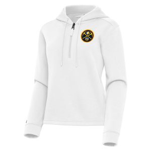 Antigua Denver Nuggets Women's White Contemporary Quarter Zip Hoodie Charming Act fast! Only a handful left. Secure this amazing jersey now.