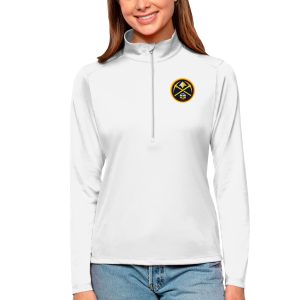 Antigua Denver Nuggets Women's White Tribute Premium Half Zip Top Stand out from the crowd! Wear this eye - catching jersey.