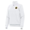 Antigua Denver Nuggets Women's Refined White Victory Quarter Zip Sweatshirt Sports fans