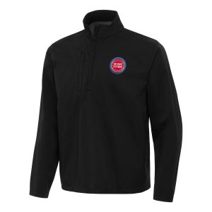 Antigua Detroit Pistons Black Brisk Quarter Zip Windbreaker Premium - grade Limited edition! Don't miss your chance to own this unique jersey.