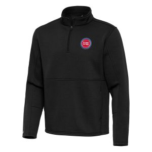 Antigua Detroit Notable Pistons Black Twist Quarter Zip Pullover Top Experience luxury! Order this high - end jersey.