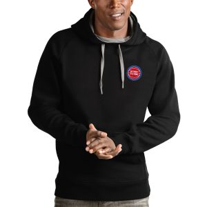 Antigua Detroit Pistons Impressive Black Victory Pullover Hoodie Gift idea! Surprise a sports fan with this amazing jersey.