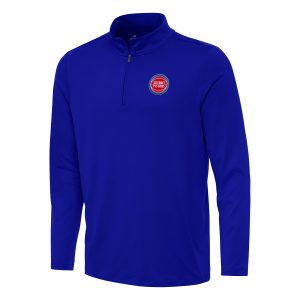 Antigua Impressive Detroit Pistons Blue Reprocess Quarter Zip Top Best - selling! Order this popular jersey before it's out of stock.