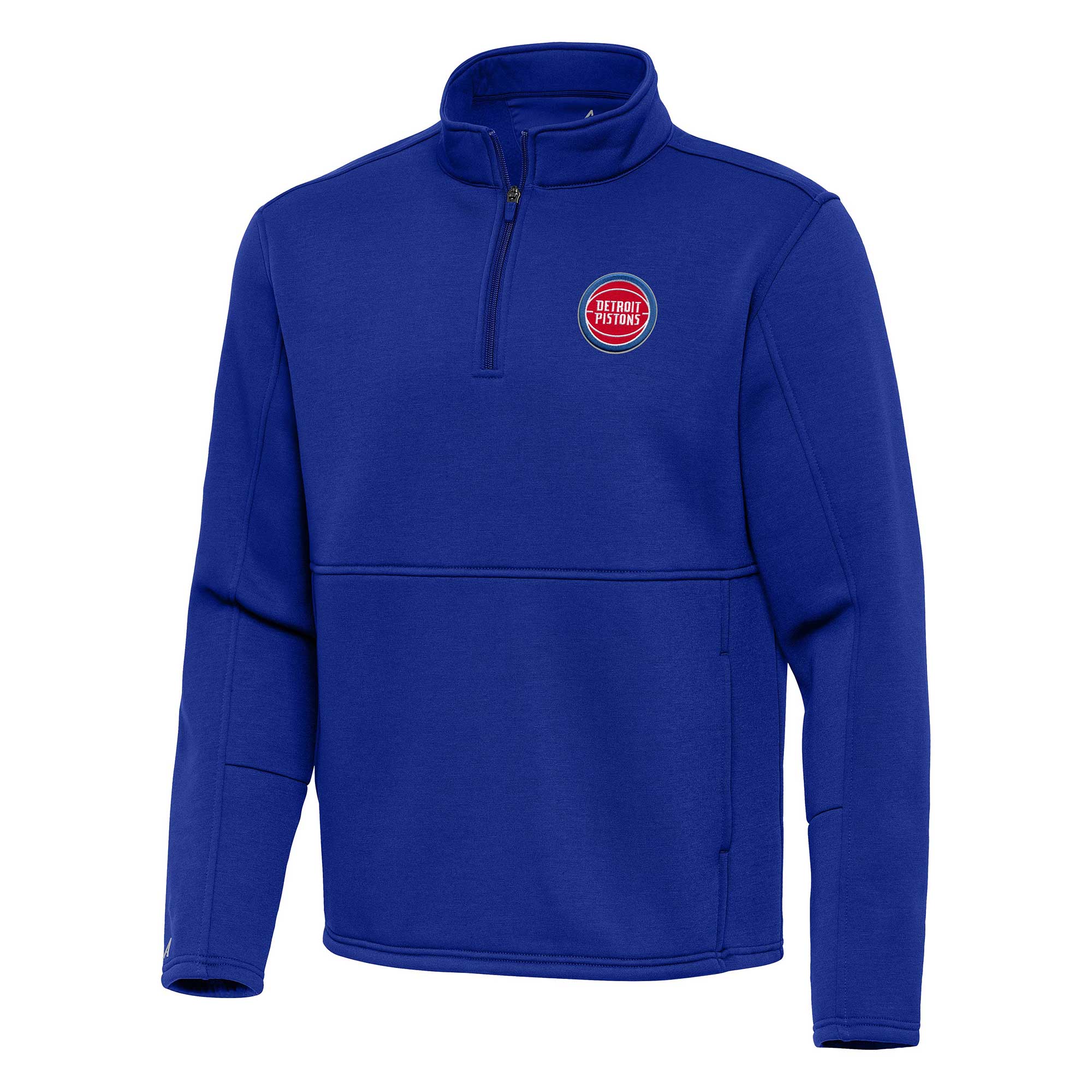 Antigua Detroit Pistons Blue Twist Quarter Striking Zip Pullover Top Join the elite! Get this exclusive jersey.