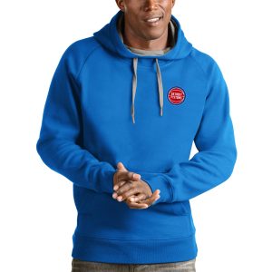 Antigua Detroit Captivating Pistons Blue Victory Pullover Hoodie Gift idea! Surprise a sports fan with this amazing jersey.