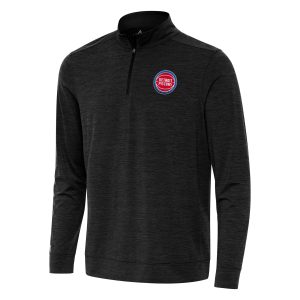 Antigua Detroit Pistons Heather Fabulous Black Bright Quarter Zip Top Limited edition! Don't miss your chance to own this unique jersey.