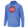 Antigua Detroit Pistons Heather Blue Fabulous Cloud Pullover Hoodie Collectors