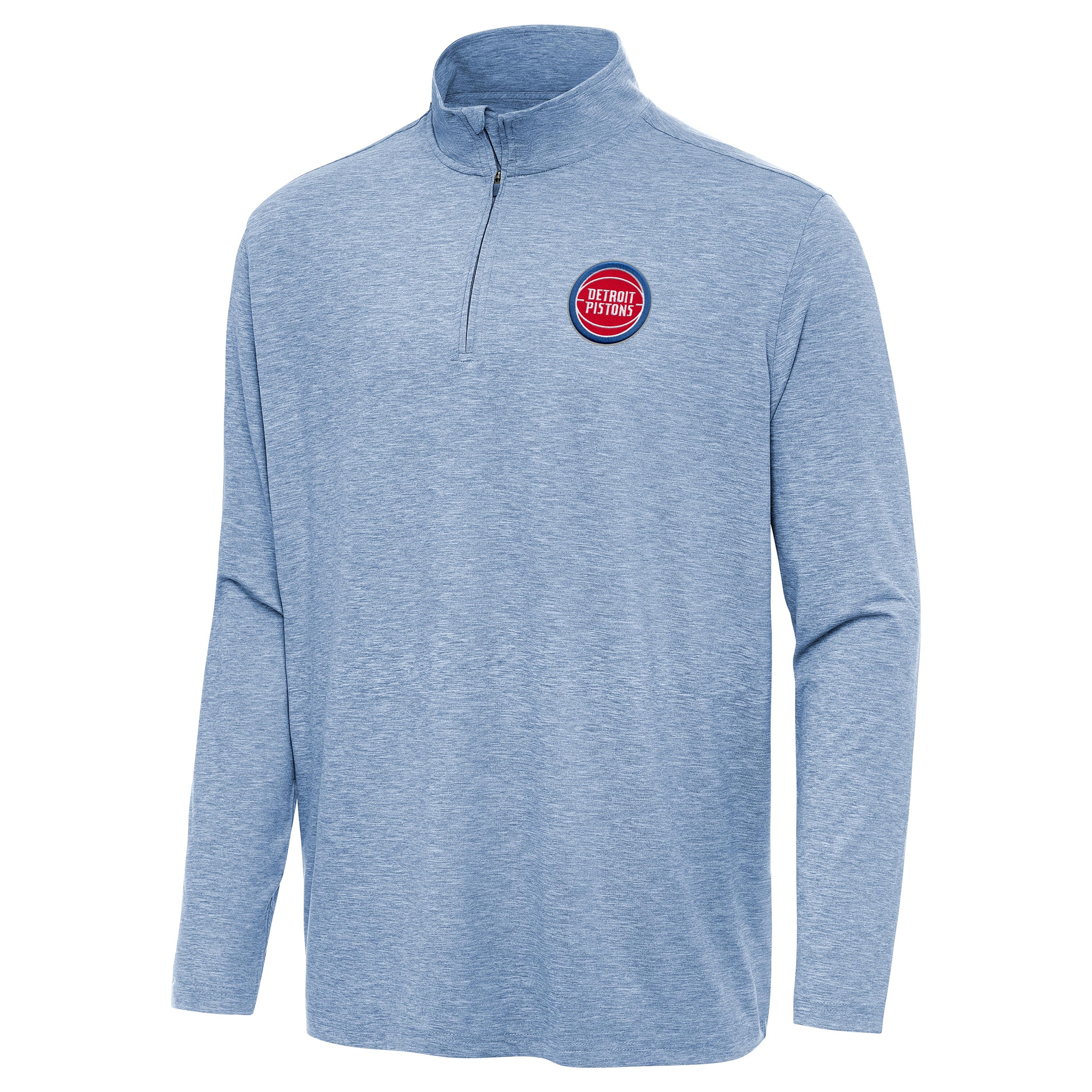 Antigua Detroit Pistons Heather Blue Hunk Quarter Zip Top Striking New arrival! Check out this fresh and exciting jersey.