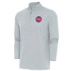 Antigua Glamorous Detroit Pistons Heather Gray Hunk Quarter Zip Pullover Top Sports fans