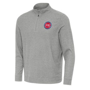 Antigua Detroit Elegant Pistons Heather Gray Subtle Quarter Zip Sweatshirt For a short time only! Don't miss out on this fantastic jersey.
