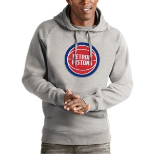 Antigua Detroit Elegant Pistons Heather Gray Team Logo Victory Pullover Hoodie Team spirit! Show it off with this awesome jersey.