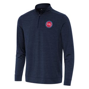 Antigua Detroit Splendid Pistons Heather Navy Bright Quarter Zip Top Upgrade your fan gear! Order this premium jersey today.