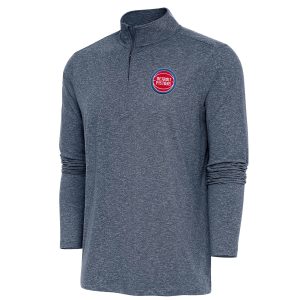 Antigua Detroit Pistons Heather Navy Charming Hunk Quarter Zip Pullover Top Proven quality! Invest in this reliable jersey.