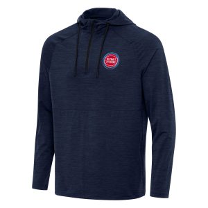 Antigua Detroit Pistons Heather Navy Spikes Raglan Refined Quarter Zip Hoodie Team spirit! Show it off with this awesome jersey.