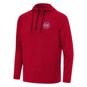 Antigua Detroit Pistons Heather Red Spikes Stylish Raglan Quarter Zip Hoodie Team spirit! Show it off with this awesome jersey.