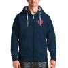 Antigua Detroit Pistons Navy Logo Victory Full Zip Hoodie Premium - grade Join the elite! Get this exclusive jersey.