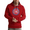 Antigua Detroit Pistons Red Team Remarkable Logo Victory Pullover Hoodie High - demand item! Order this sought - after jersey immediately.