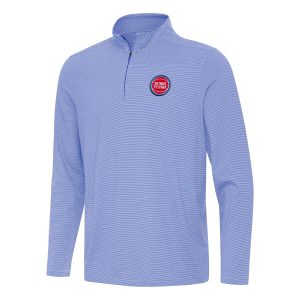 Antigua Detroit Charming Pistons Royal Twine Quarter Zip Top Collector's item! A rare addition to any collection.