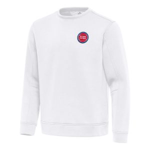 Antigua Detroit Pistons White Relevant Pullover Sweatshirt Refined Celebrate your team! Order this commemorative jersey.