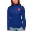 Antigua Detroit Pistons Women's Blue Tribute Half Notable Zip Top Experience luxury! Order this high - end jersey.