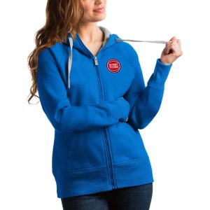Antigua Detroit Pistons Women's Blue Victory Admirable Full Zip Hoodie New arrival! Check out this fresh and exciting jersey.