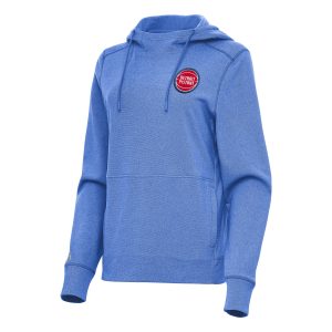Antigua Detroit Pistons Women's Heather Blue Justice Amazing Pullover Hoodie Collector's item! A rare addition to any collection.
