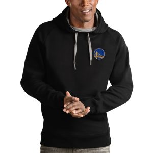 Antigua Golden State Warriors Black Victory Pullover Hoodie Fantastic Collector's item! A rare addition to any collection.